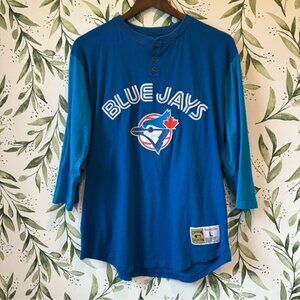 Mitchell & Ness Blue Jays Cooperstown Baseball Tee. Large.